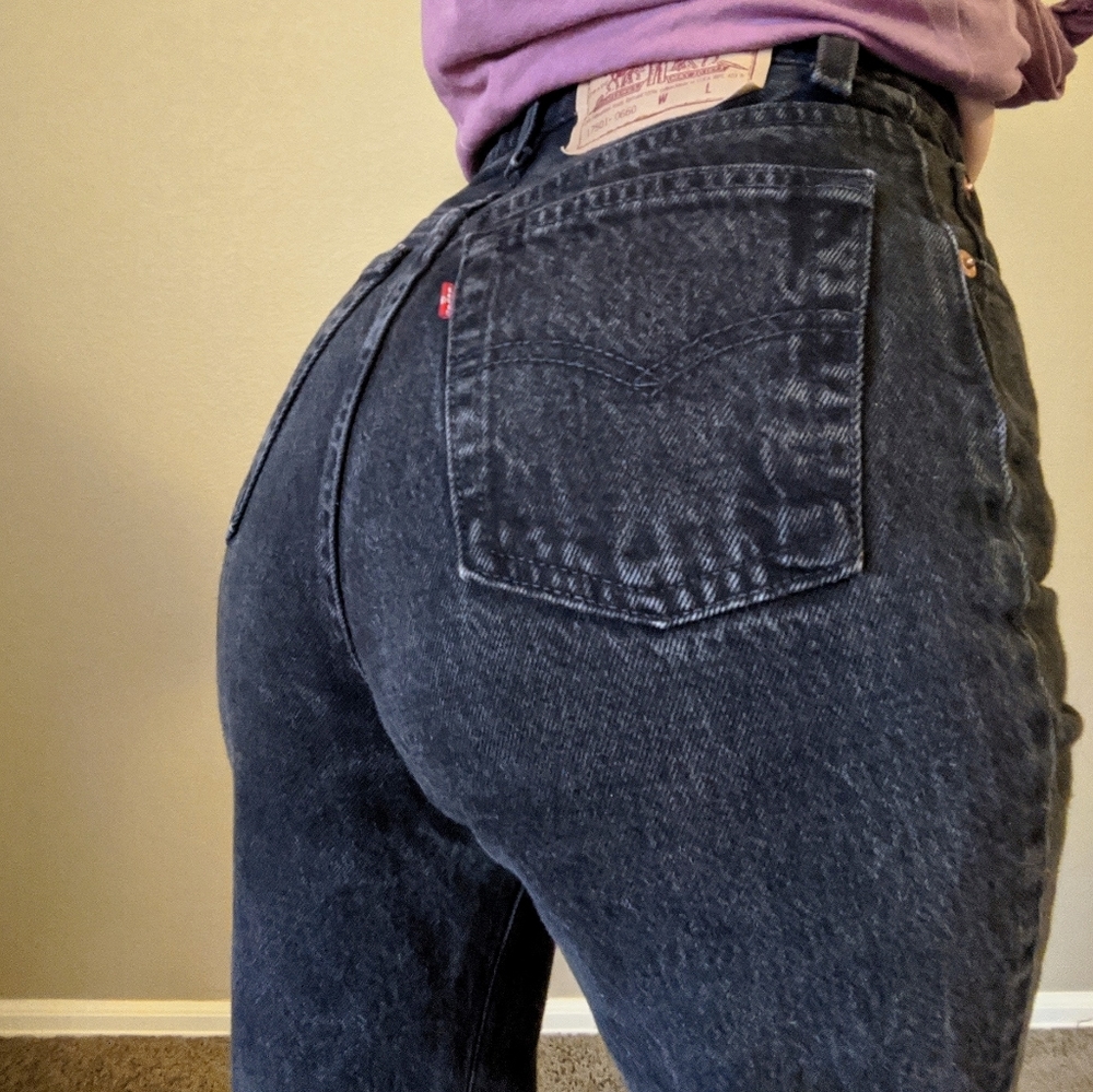 🍒Rare Vintage | Super-soft Black Mom Jean Levi's